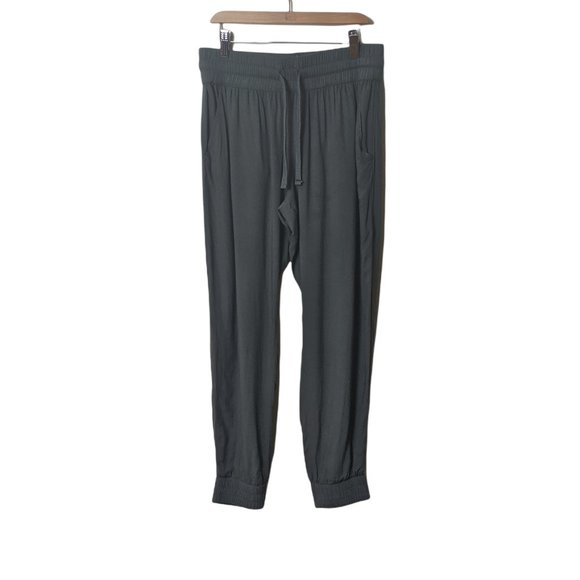 Aritzia Sunday Best Grenville Lightweight Joggers Small Green Rayon Twill Pants - Picture 3 of 6